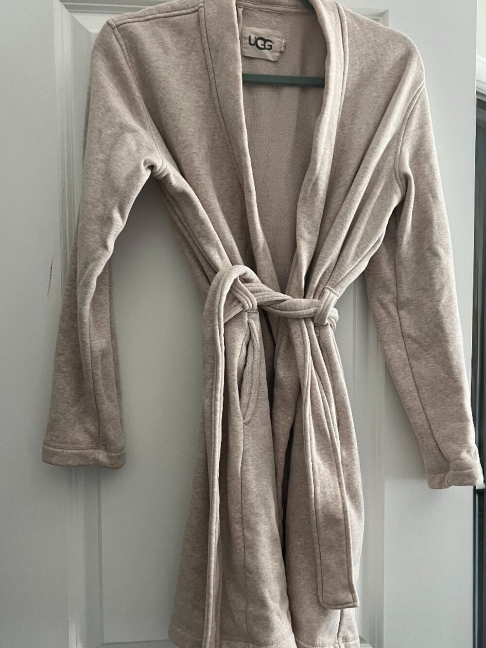 UGG Oatmeal Heather Fleece Lined Robe Size Small